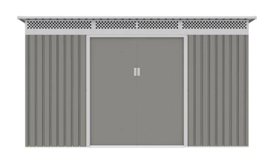 G21 GRAH 1132 metalický šedý 340 x 333 cm zahradní domek