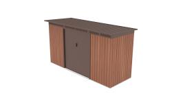 G21 Zahradní domek GRAH 483 - 340 x 142 cm, hnědý