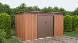 G21 Zahradní domek GRAH 700 - 340 x 206 cm, hnědý
