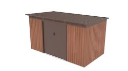 G21 Zahradní domek GRAH 700 - 340 x 206 cm, hnědý