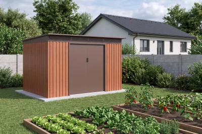 G21 Zahradní domek GRAH 915 - 340 x 269 cm, hnědý