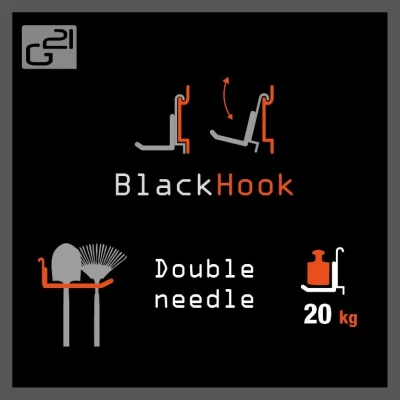 G21 Závěsný systém BlackHook double needle 8 x 10 x 22 cm