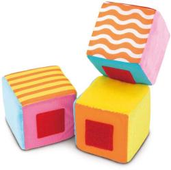 GALT Baby soft kostky textilní naučné na suchý zip 8cm set 6ks pro miminko