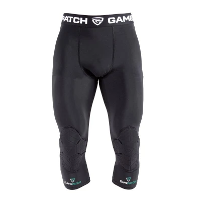 GAMEPATCH 3/4 TIGHTS WITH KNEE PADDING black kompresní kalhoty s chrániči kolen GAMEPATCH 3/4 TIGHTS WITH KNEE PADDING black kompresní kalhoty s chrániči kolen