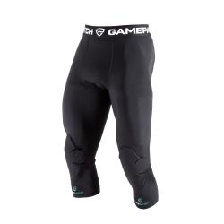 GAMEPATCH 3/4 TIGHTS WITH KNEE PADDING black kompresné nohavice s chráničmi kolien