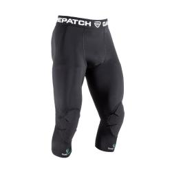 GAMEPATCH 3/4 TIGHTS WITH KNEE PADDING black kompresní kalhoty s chrániči kolen POUZE 150 cm - Černá (VÝPRODEJ)