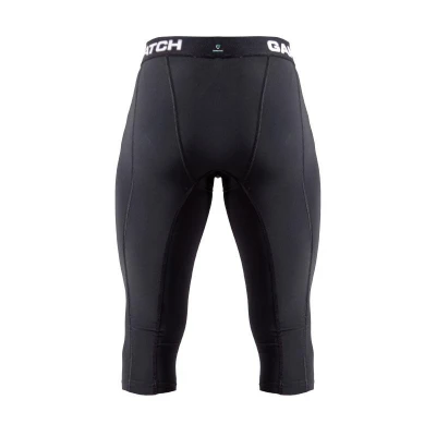 GAMEPATCH 3/4 TIGHTS WITH KNEE PADDING black kompresní kalhoty s chrániči kolen POUZE 150 cm - Černá (VÝPRODEJ)