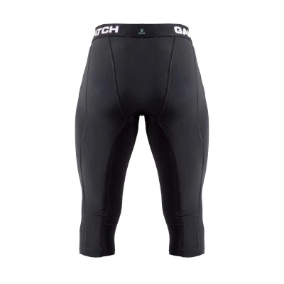 GAMEPATCH 3/4 TIGHTS WITH KNEE PADDING black kompresní kalhoty s chrániči kolen POUZE XXL - Černá (VÝPRODEJ)