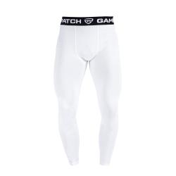 GAMEPATCH COMPRESSION PANTS white