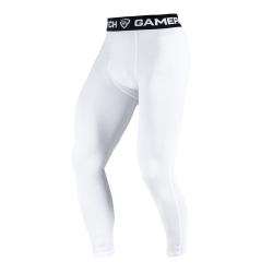 GAMEPATCH COMPRESSION PANTS white