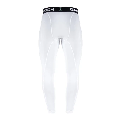 GAMEPATCH COMPRESSION PANTS white