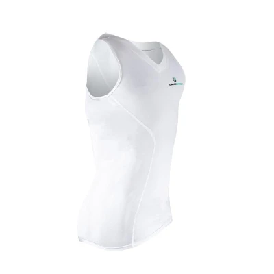 GAMEPATCH COMPRESSION SHIRT SLEEVELESS WHITE