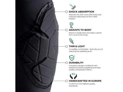 GAMEPATCH KNEE PADS BLACK POUZE XL - Černá (VÝPRODEJ)