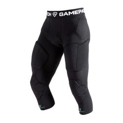GAMEPATCH PADDED 3/4 TIGHTS WITH FULL PROTECTION BLACK