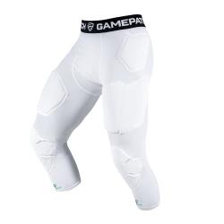 GAMEPATCH PADDED 3/4 TIGHTS WITH FULL PROTECTION WHITE
