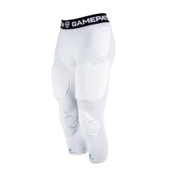 GAMEPATCH PADDED 3/4 TIGHTS WITH FULL PROTECTION WHITE