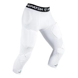 GAMEPATCH PADDED 3/4 TIGHTS WITH FULL PROTECTION WHITE