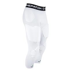 GAMEPATCH PADDED 3/4 TIGHTS WITH FULL PROTECTION WHITE