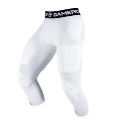 GAMEPATCH PADDED 3/4 TIGHTS WITH FULL PROTECTION WHITE