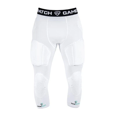 GAMEPATCH PADDED 3/4 TIGHTS WITH FULL PROTECTION WHITE POUZE M - Bílá (VÝPRODEJ)