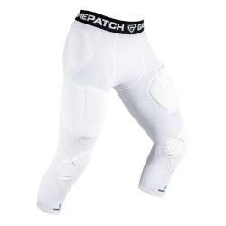 GAMEPATCH PADDED 3/4 TIGHTS WITH FULL PROTECTION WHITE POUZE M - Bílá (VÝPRODEJ)