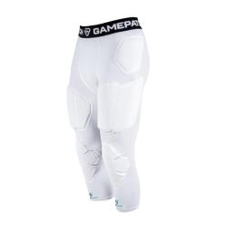 GAMEPATCH PADDED 3/4 TIGHTS WITH FULL PROTECTION WHITE POUZE M - Bílá (VÝPRODEJ)