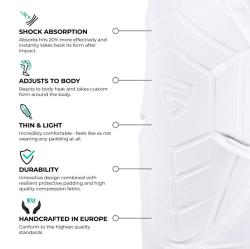 GAMEPATCH PADDED 3/4 TIGHTS WITH FULL PROTECTION WHITE POUZE M - Bílá (VÝPRODEJ)