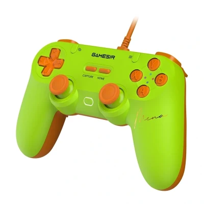 GameSir T3 Lite MenaRD limetkově zelený a oranžový kabelový herní ovladač