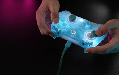 GameSir T7 Pro Floral tyrkysový kabelový ovladač pro Xbox/PC