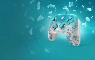 GameSir T7 Pro Floral tyrkysový kabelový ovladač pro Xbox/PC