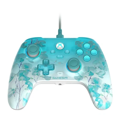 GameSir T7 Pro Floral tyrkysový kabelový ovladač pro Xbox/PC