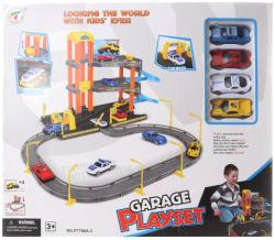 Garáž 2 patra herní set parkovací dům s dráhou a 4 auty