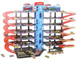 Garáž 6 pater velký parkovací dům XXL herní set s autíčky a výtahem