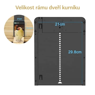 Garden King Automatická programovatelná dvířka ke kurníku PFS-155