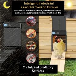 Garden King Automatická programovatelná dvířka ke kurníku PFS-155