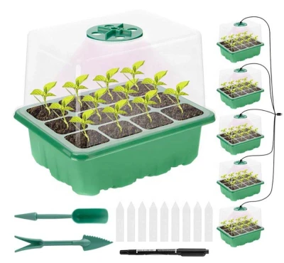 Garden King Minipařeniště s osvětlením 12 sazenic 18,5 x 15 x 14 cm set 5 ks