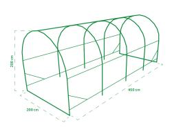Garden King Zahradní fóliovník Atrium 450 x 200 x 200 cm PM-1310
