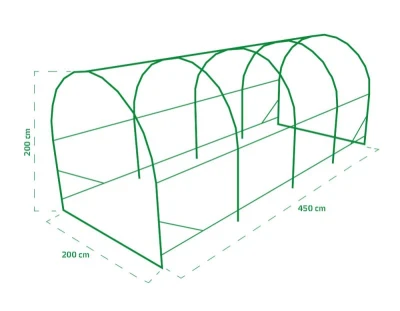 Garden King Záhradný fóliovník Atrium 450 x 200 x 200 cm PM-1310