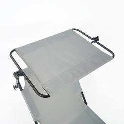 Garden King Zahradní lehátko se stříškou šedá