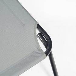 Garden King Zahradní lehátko se stříškou šedá