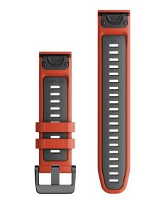 Garmin Řemínek pro fenix5/6/7/8 QuickFit 22 silikonový, Flame Red / Graphite