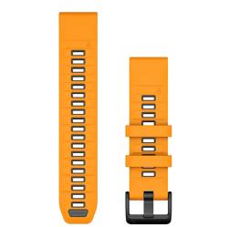 Garmin Remienok pre fenix5/6/7/8 QuickFit 22 silikónový, Spark Orange / Graphite
