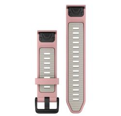 Garmin Řemínek QuickFit 20 pro fenix 5S/6S/7S/8S, Dust Rose/Fog Gray Silicone