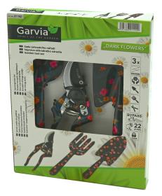 Garvia Sada zahradního nářadí 3ks Dark Flowers