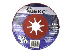 GEKO Brusný vláknový kotouč 125mm P100, na kameniny