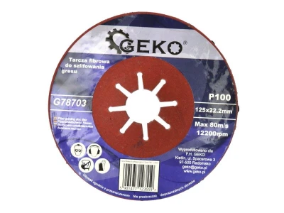 GEKO Brusný vláknový kotouč 125mm P100, na kameniny GEKO Brusný vláknový kotouč 125mm P100, na kameniny