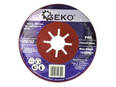 GEKO Brusný vláknový kotouč 125mm, P80, na kameniny GEKO Brusný vláknový kotouč 125mm, P80, na kameniny