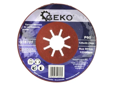 GEKO Brusný vláknový kotouč P60, 125mm, na kameniny GEKO Brusný vláknový kotouč P60, 125mm, na kameniny