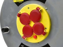 GEKO Elektrický prodlužovací kabel 3x2,5mm 25m s kovovým navijákem