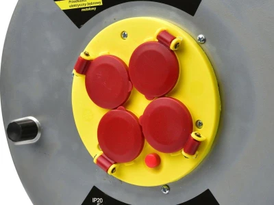GEKO Elektrický prodlužovací kabel 3x2,5mm 25m s kovovým navijákem
